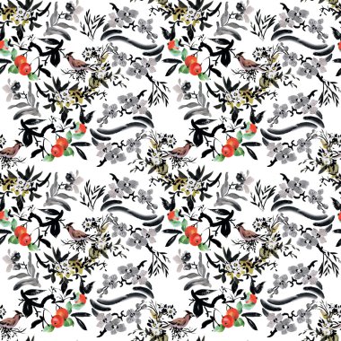 ağaç elma ve kuşlar