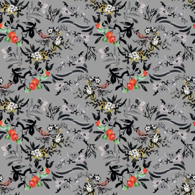 ağaç elma ve kuşlar