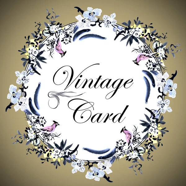 Floral vintage card — Stock Photo, Image