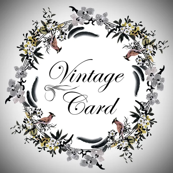 Floral vintage card — Stock Photo, Image