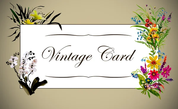 Vintage floral card — Stock Photo, Image