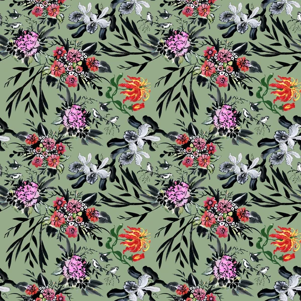 Motif floral sans couture — Photo