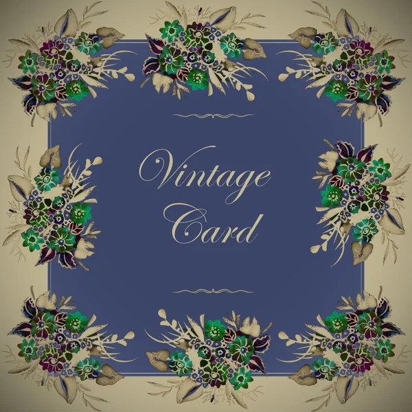 Carte florale vintage — Photo