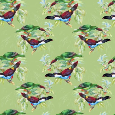 tropikal çiçek seamless modeli