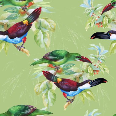 tropikal çiçek seamless modeli