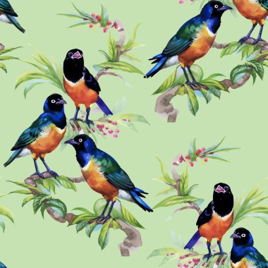 tropikal çiçek seamless modeli