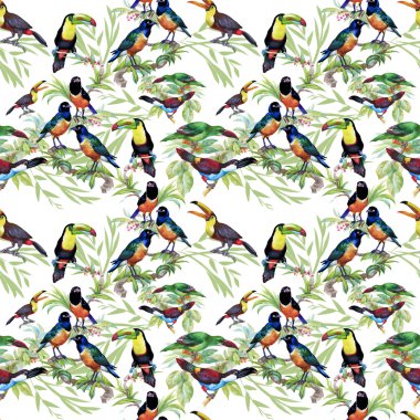 tropikal çiçek seamless modeli