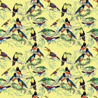 tropikal çiçek seamless modeli