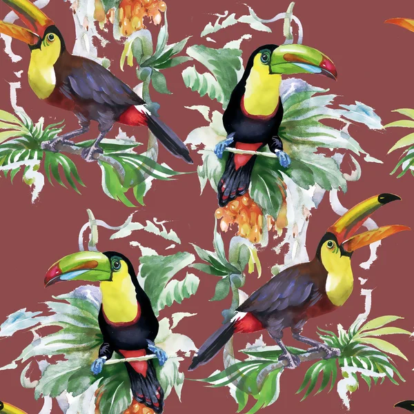 Tropical floral seamless pattern — Stock Photo, Image