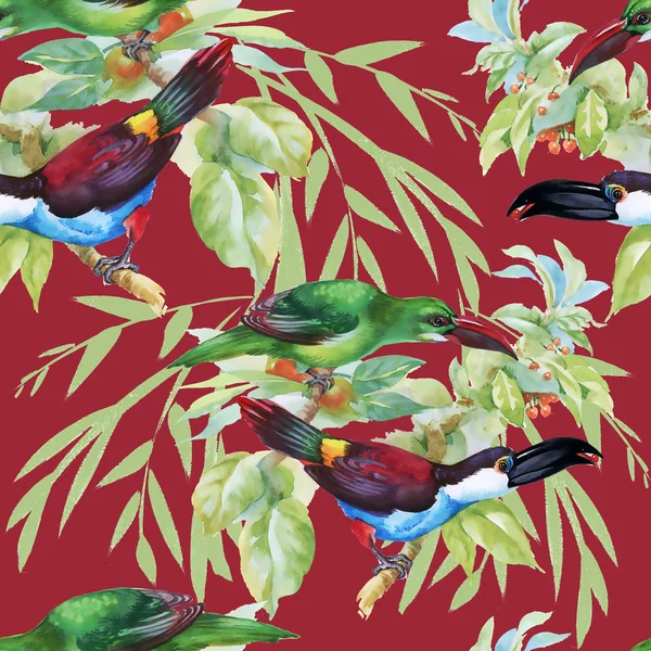 Tropical floral seamless pattern — Stock Photo, Image