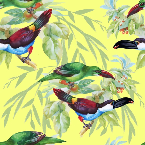 Tropical floral seamless pattern — Stock Photo, Image