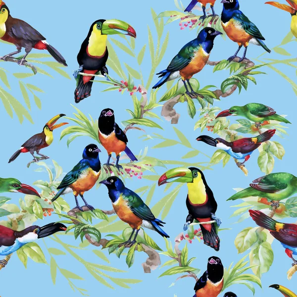 tropikal çiçek seamless modeli