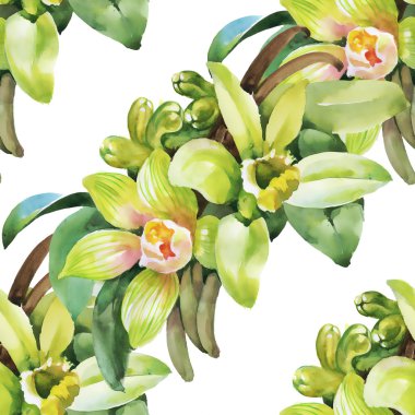 Orkide çiçekleri ile çiçek arka plan