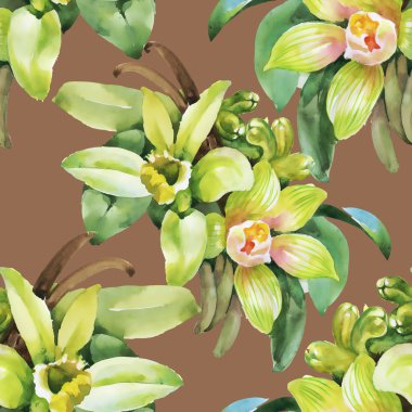 Orkide çiçekleri ile çiçek arka plan