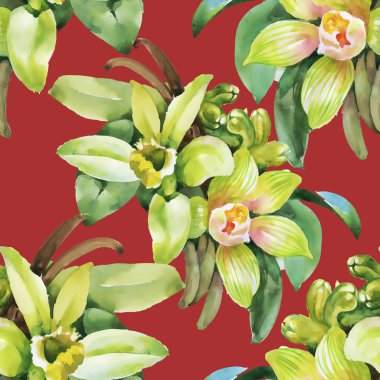 Orkide çiçekleri ile çiçek arka plan