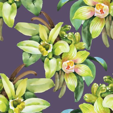 Orkide çiçekleri ile çiçek arka plan