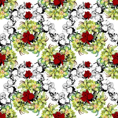 Orkide çiçekleri ile çiçek arka plan