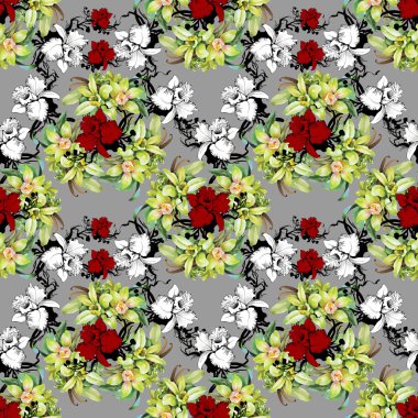 Orkide çiçekleri ile çiçek arka plan