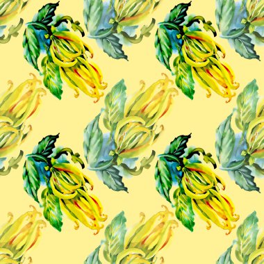 Sorunsuz tropikal çiçek deseni