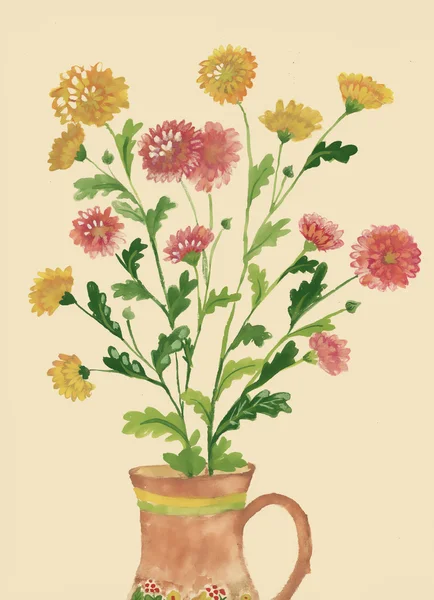 Schilderij van mooie bloemen — Stockfoto