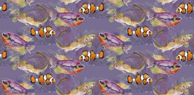 Deniz yaşamının kesintisiz arka plan