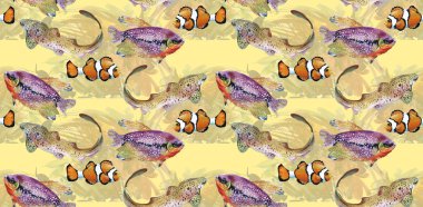 Deniz yaşamının kesintisiz arka plan