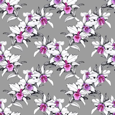 Üzerinde sorunsuz çiçek desenli