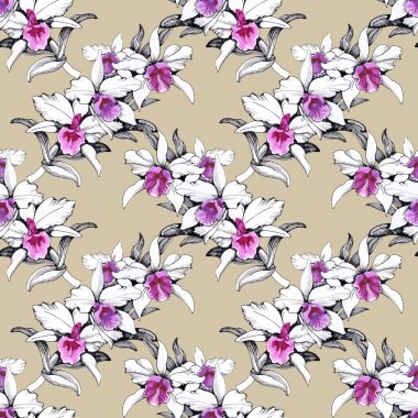 Üzerinde sorunsuz çiçek desenli