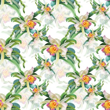 Üzerinde sorunsuz çiçek desenli