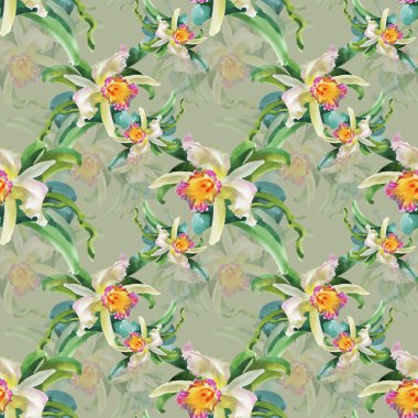 Üzerinde sorunsuz çiçek desenli