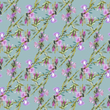 Bahçe çiçek desenli