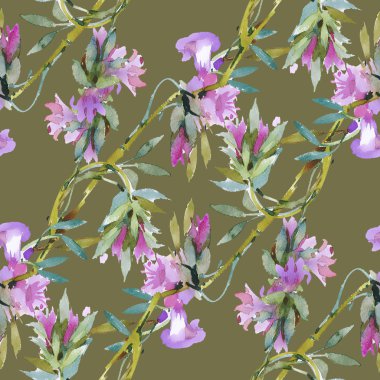 Bahçe çiçek desenli