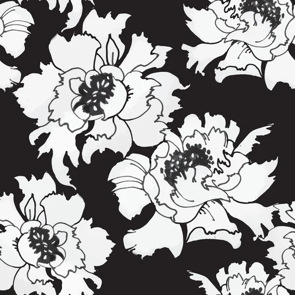 Floraison motif de fleurs — Image vectorielle