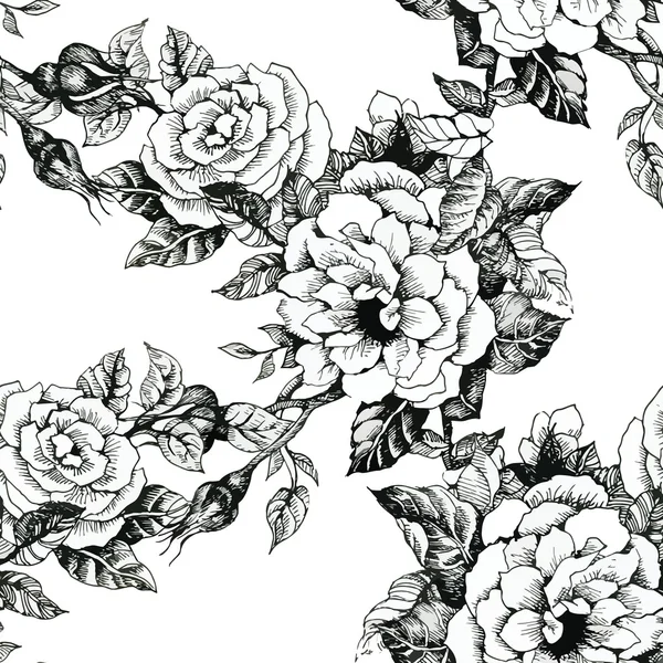 Floraison motif de fleurs — Image vectorielle