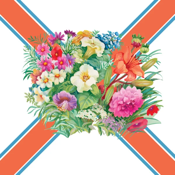 Blumenmuster — Stockvektor