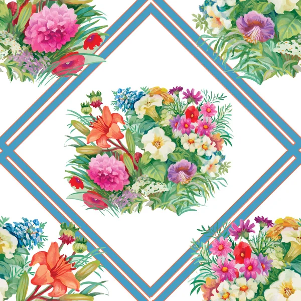 Motif floral sans couture — Image vectorielle