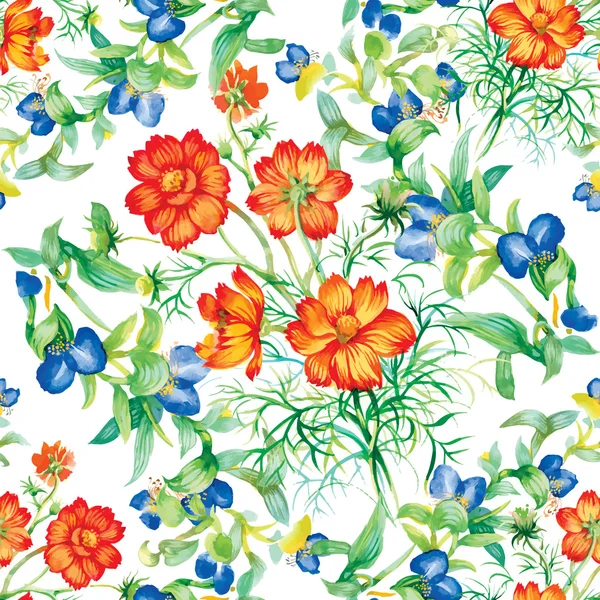 Летние луговые цветы — стоковый вектор