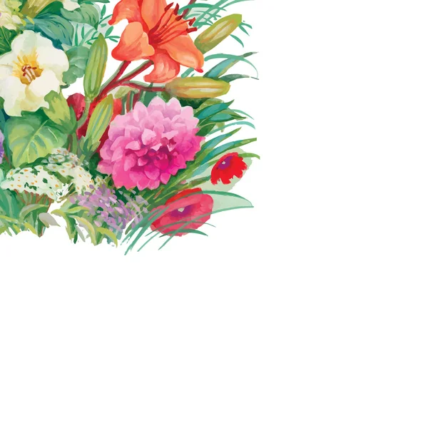 Floraison de belles fleurs — Image vectorielle