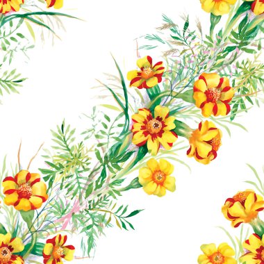 Vahşi çiçekler pürüzsüz desen