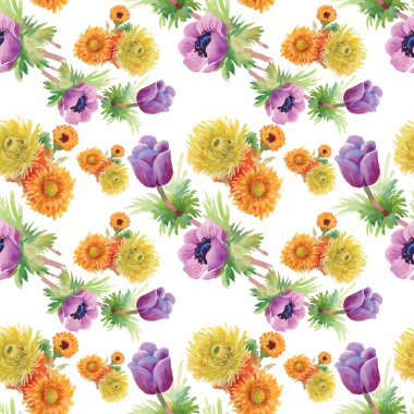 Güzel bahçe çiçek deseni