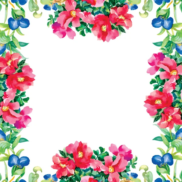 สวนฤดูร้อน ดอกไม้บาน — ภาพเวกเตอร์สต็อก