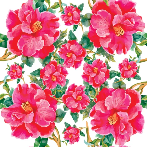 美しい庭の花のパターン — ストックベクタ