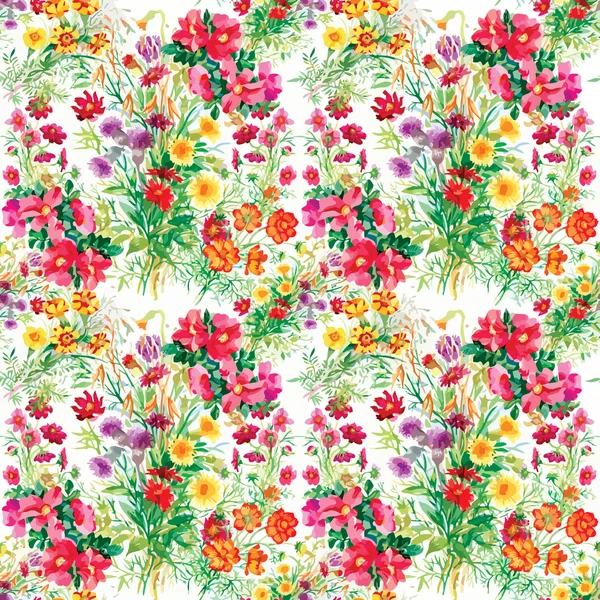 Jardín de verano flores florecientes — Vector de stock