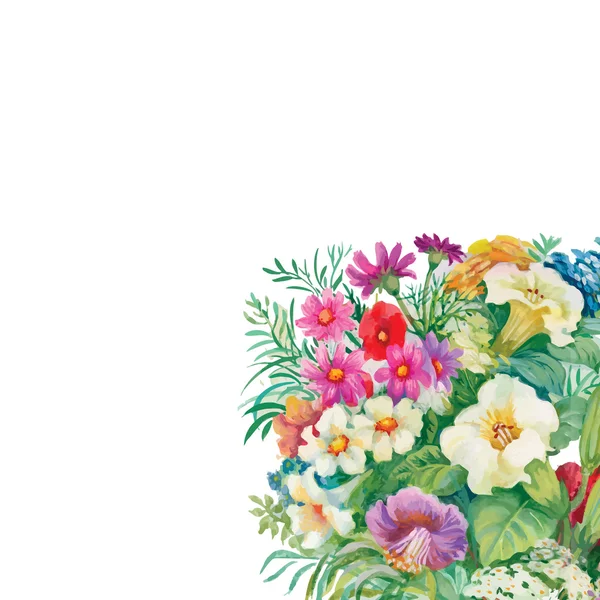 Sommergarten blühende Blumen — Stockvektor