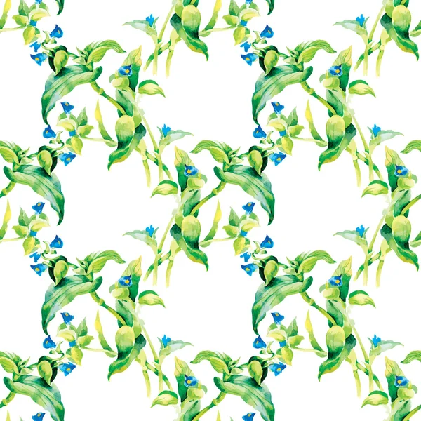 Fleurs sauvages motif sans couture — Image vectorielle