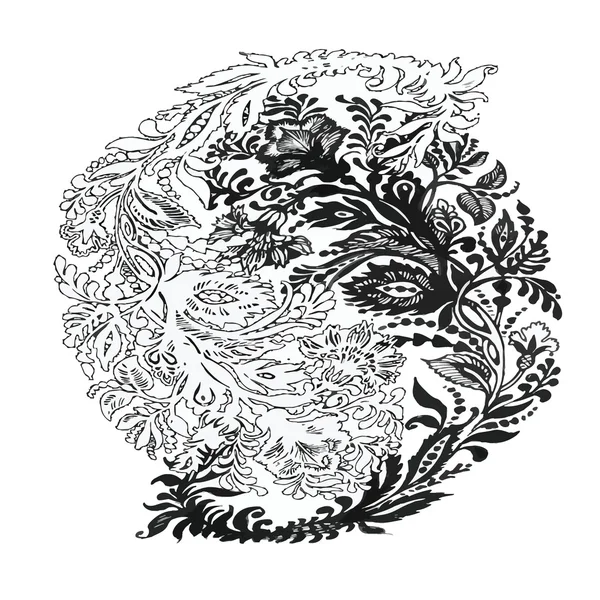 Ornamento Paisley floral — Vetor de Stock