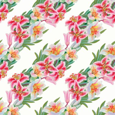 çiçek açan çiçek deseni