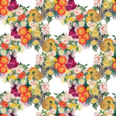 Bahçe çiçek açan çiçek deseni