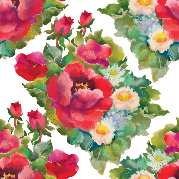 Floraison motif de fleurs — Image vectorielle