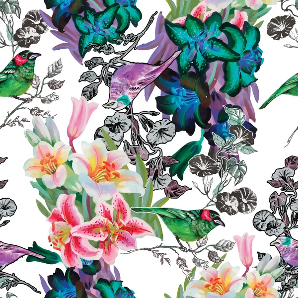 tek renkli çiçekli Bahçe desen